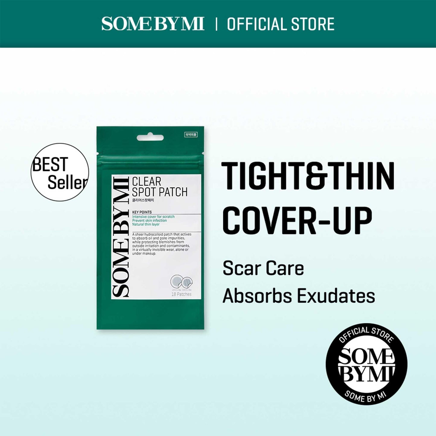 SOME BY MI 30 Days Miracle Clear Spot Patch - Pack of 5, 90 Counts, 2 Size(10mm 45Counts, 12mm 45Counts) - Invisible Hydrocolloid Skin Trouble and Pimple Patch with No Irritation - Korean Skin Care